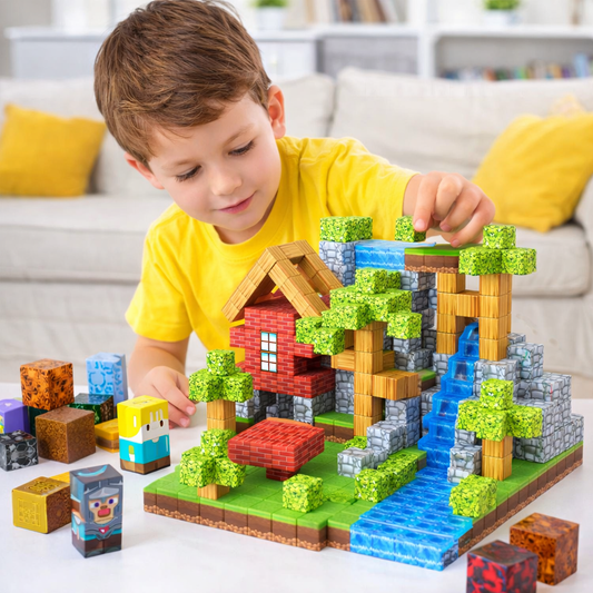 Cuburi Magnetice Minecraft 140 Piese ✨