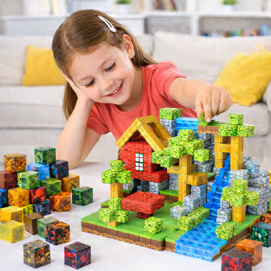 Cuburi Magnetice Minecraft 100 Piese ✨